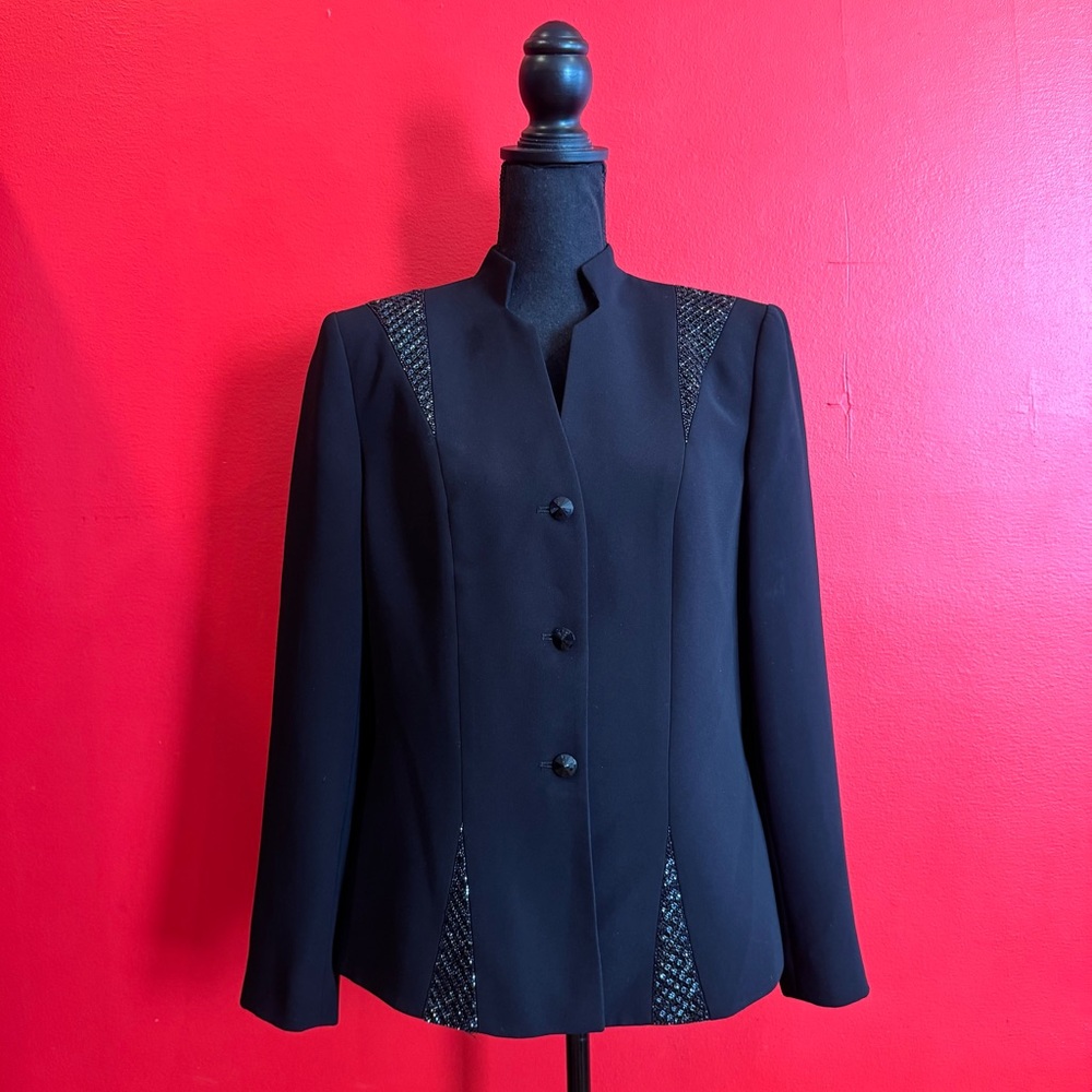 Kasper Beaded Elegant Blazer Jacket